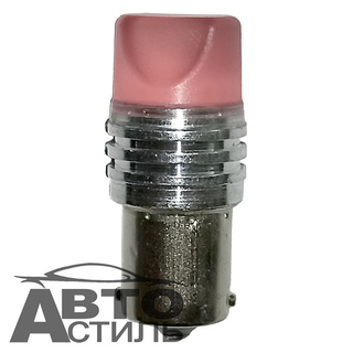 Светодиод 12V T25    9SMD 2835 3D RED MT (1конт) Красная Матов метал обод ЗУБ