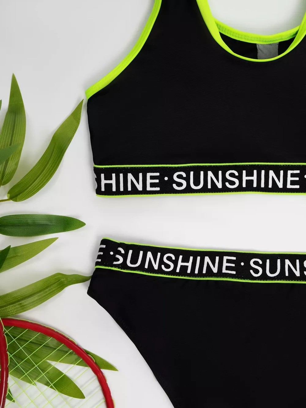 купальник раздельный спортивный топ с плавками