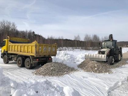 Отсыпка дорог в Северной части «Усадьбы Романово» продолжается