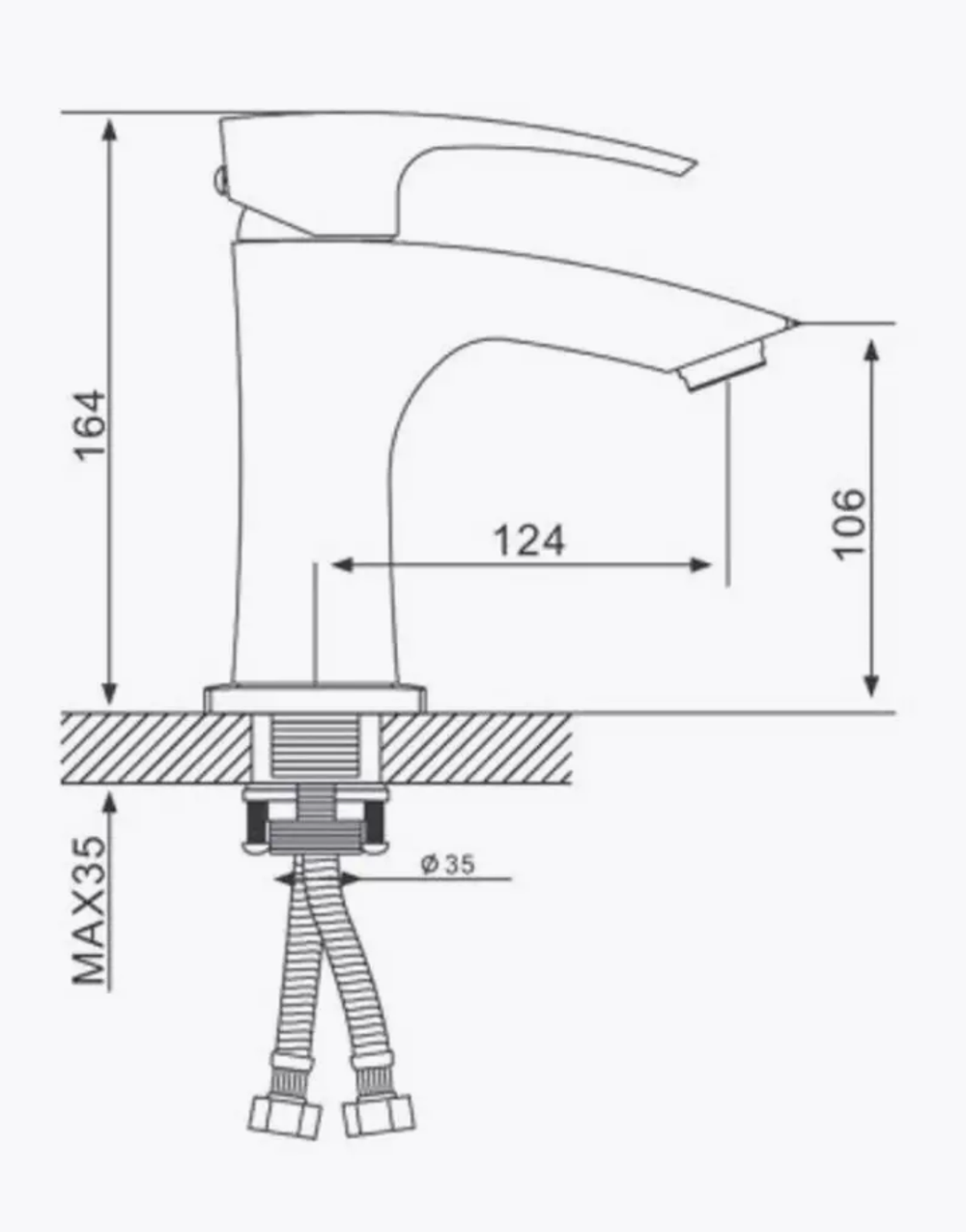 Смеситель для раковины Gappo G1007