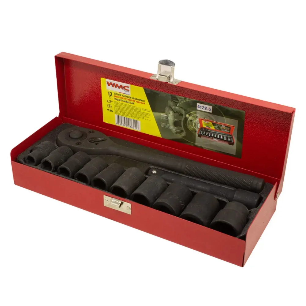 Набор инструментов ударных 12пр. 1/2''(6гр.)(10-24мм) WMC TOOLS WMC-4122-5