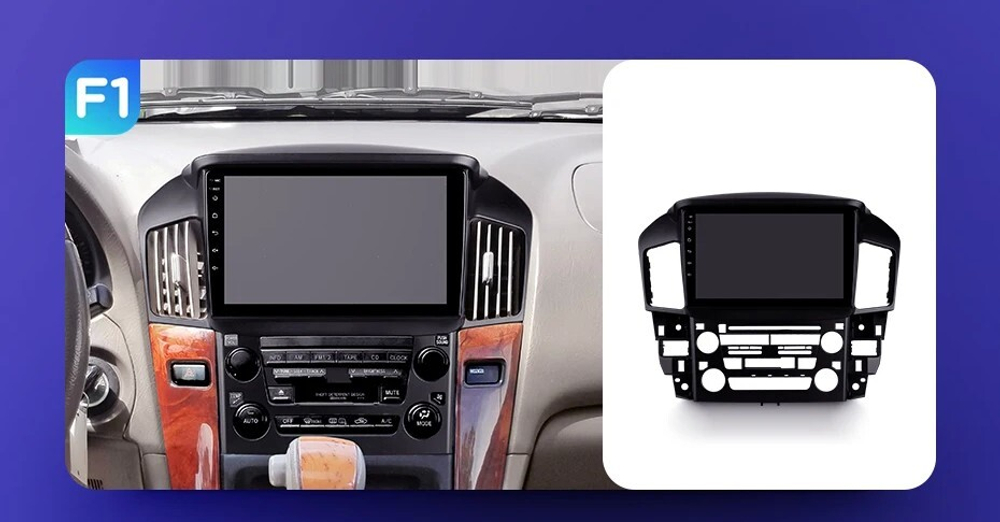 Магнитола для Lexus RX300 U10, Toyota Harrier 1 1997-2003 (взамен монохрома) - CanBox 9218 Android 10, 8-ядер, SIM-слот