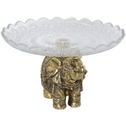 Фруктовница-конфетница Слон индийский - 5 Бронза