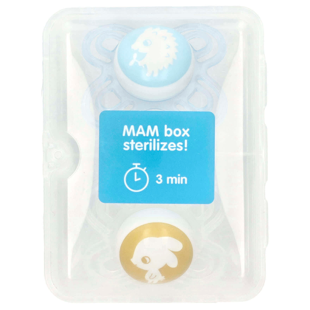 MAM, Perfect Pacifier, 0–3 месяца, для мальчиков, 2 шт.