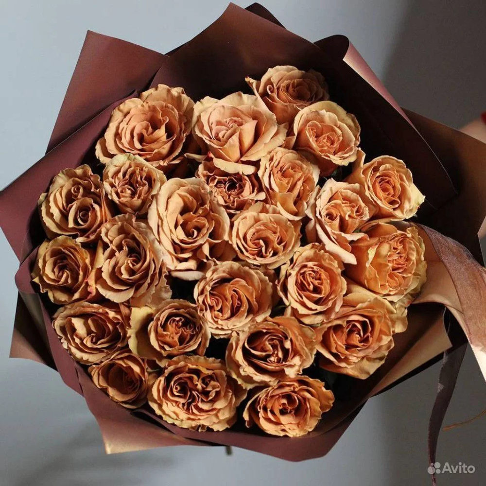 Кофейные розы Эквадор Toffee 60см