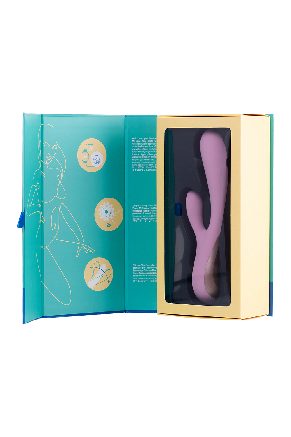 Вибромассажер Satisfyer Mono Flex с возможностью управления через приложение розовый 20 см