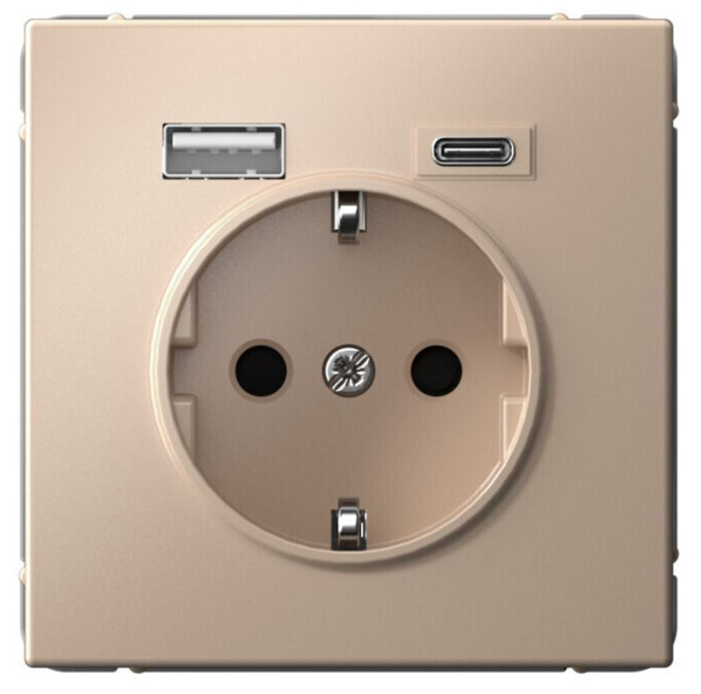 Розетка с заземлением с 2 USB  Systeme Electric GAL001232