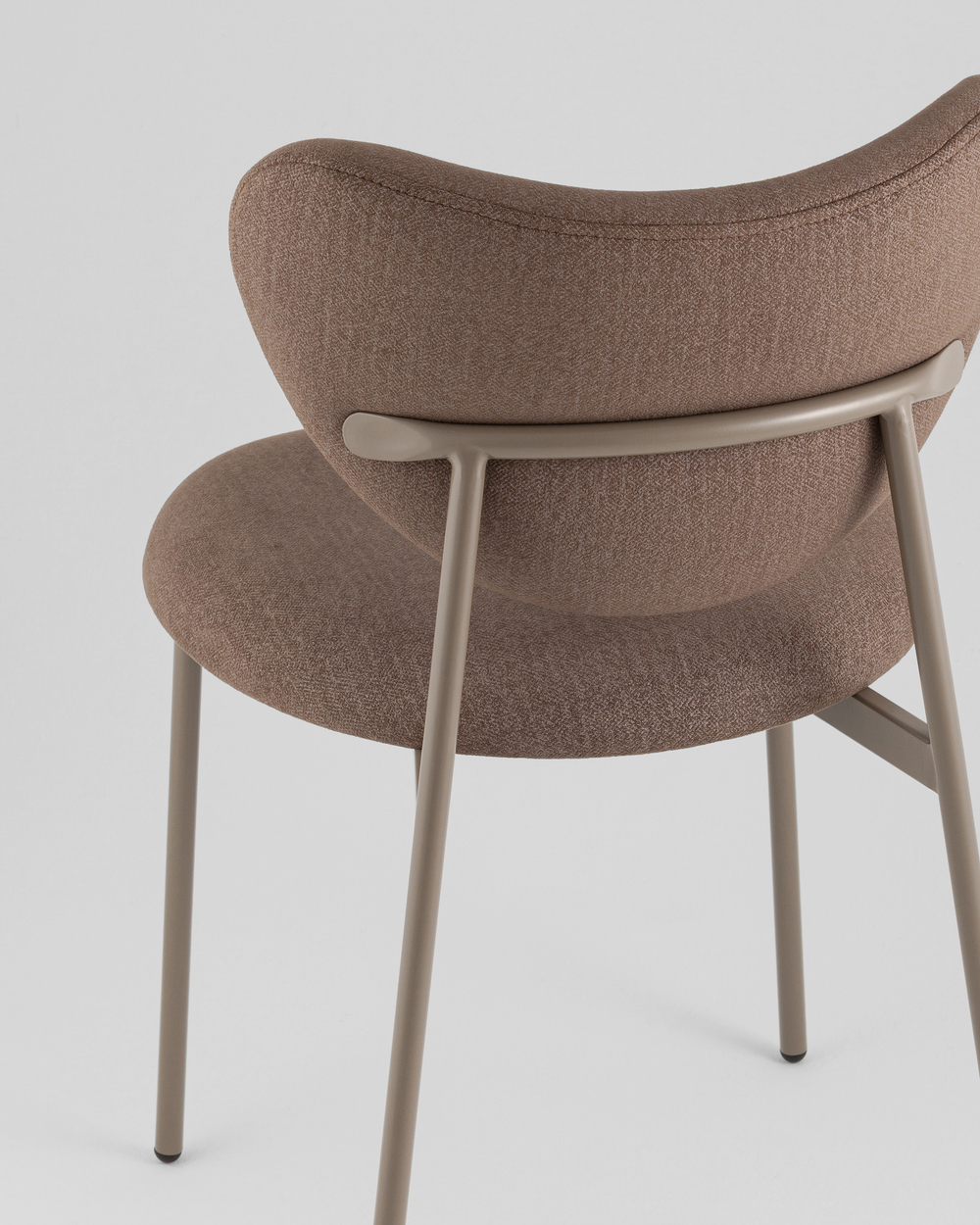 Стул Rina велюр коричневый каркас бежево-серый