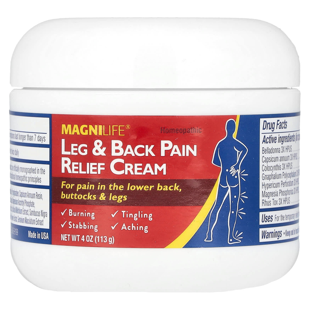 MagniLife, Обезболивающий крем для ног и спины, 113 г (4 унции)