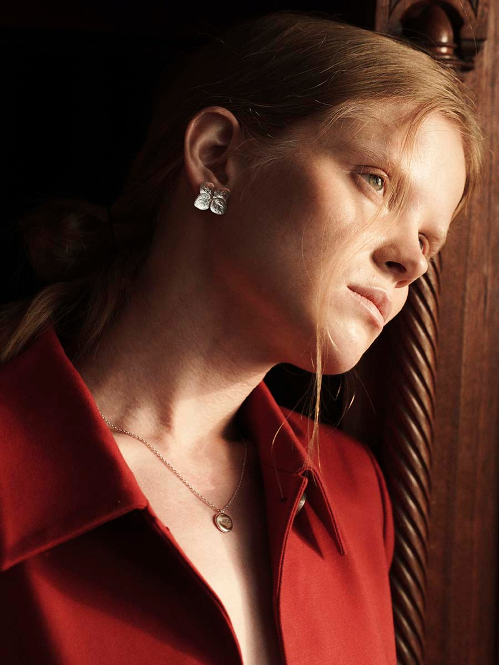 пусеты асимметричные гортензии (grand)