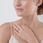 Кольцо Coeur de Lion Light Blue-Silver 18.5 мм 0500/40-0741 58 цвет голубой, серебряный