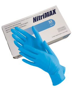 Nitrimax Перчатки нитриловые голубые размер S, 100шт