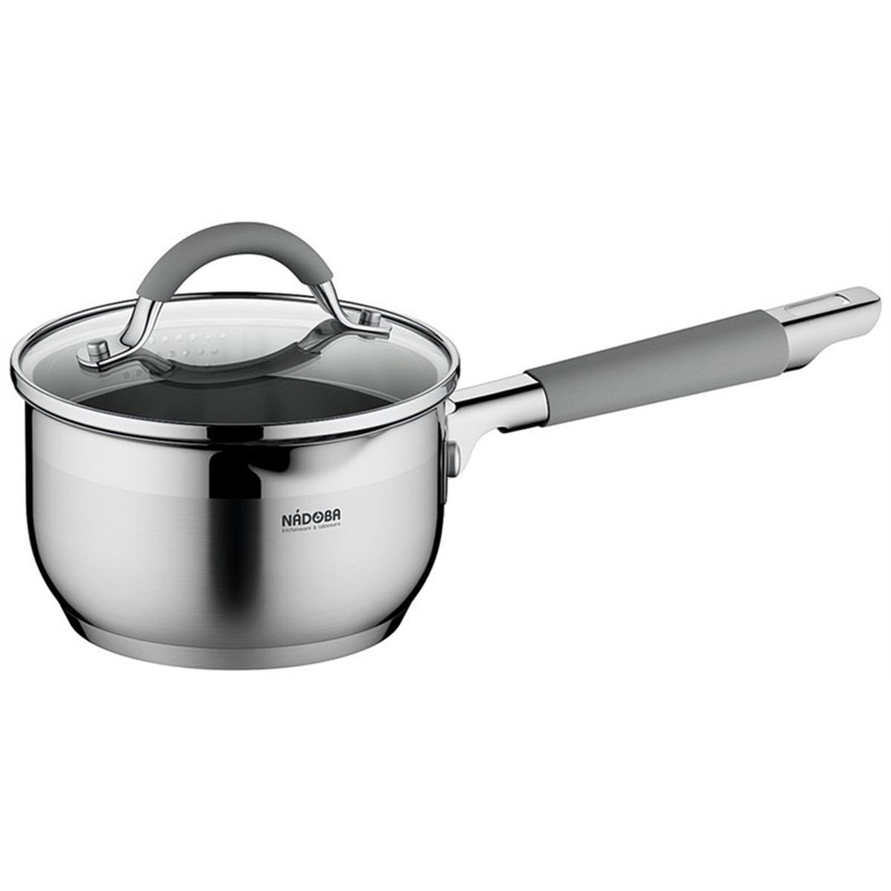 Ковш нерж, 1.7 л, крышка стекло, индукц, Nadoba, Nita, 726914