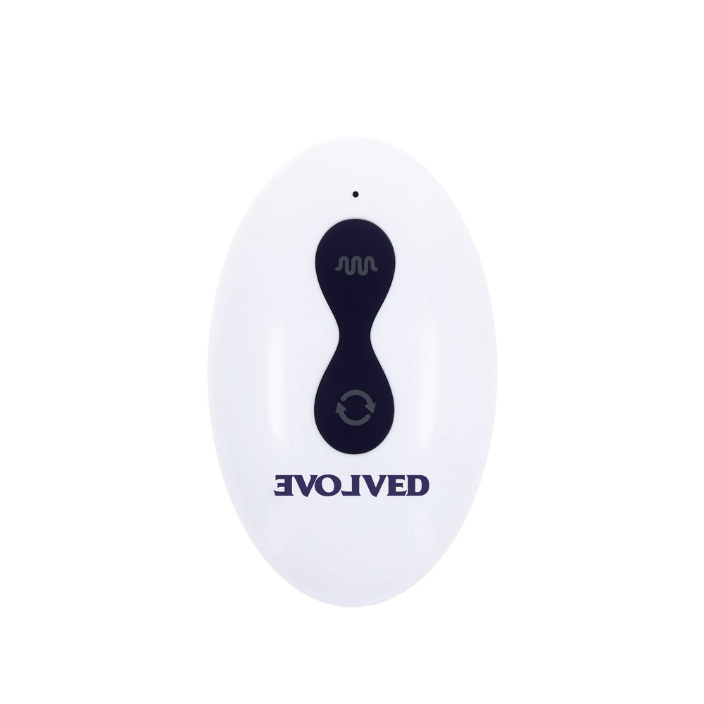 Фиолетовые анальные бусы с вибрацией и вращением Pleasure Orbit - 17,8 см.