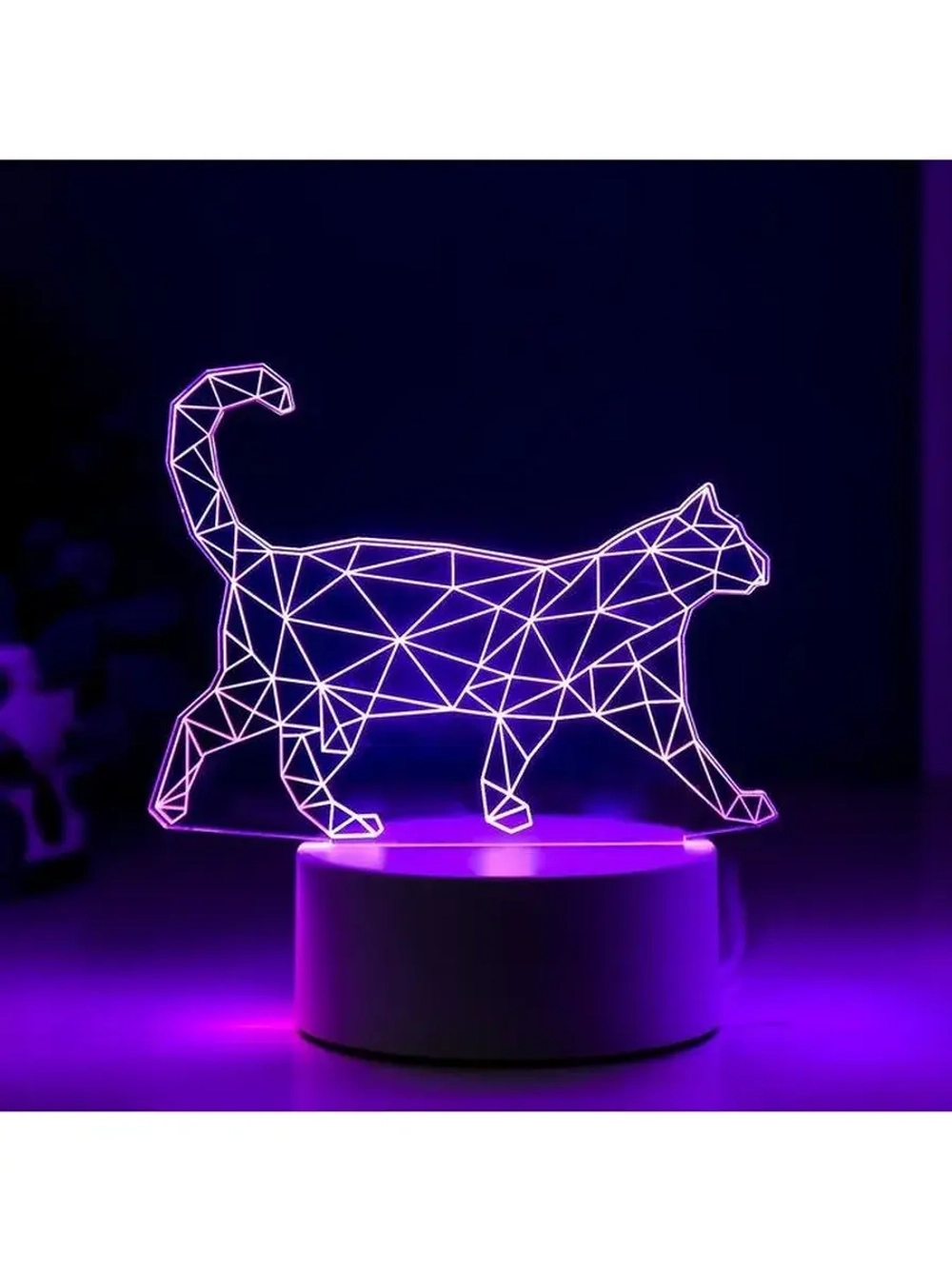 Светильник «Кот стоя» LED RGB от сети RISALUX