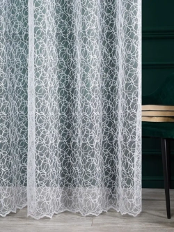 Тюль в спальню гостиную белый 500х250