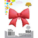 Фольгированный шар-фигура «Бант» в красном цвете, сатин, 99 см