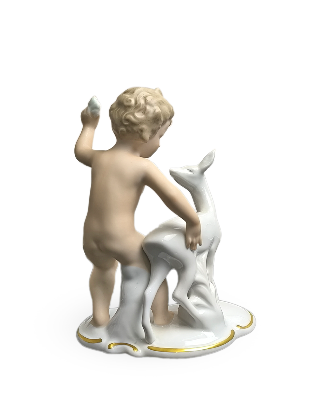 Фарфоровая статуэтка "Путти с олененком" Германия