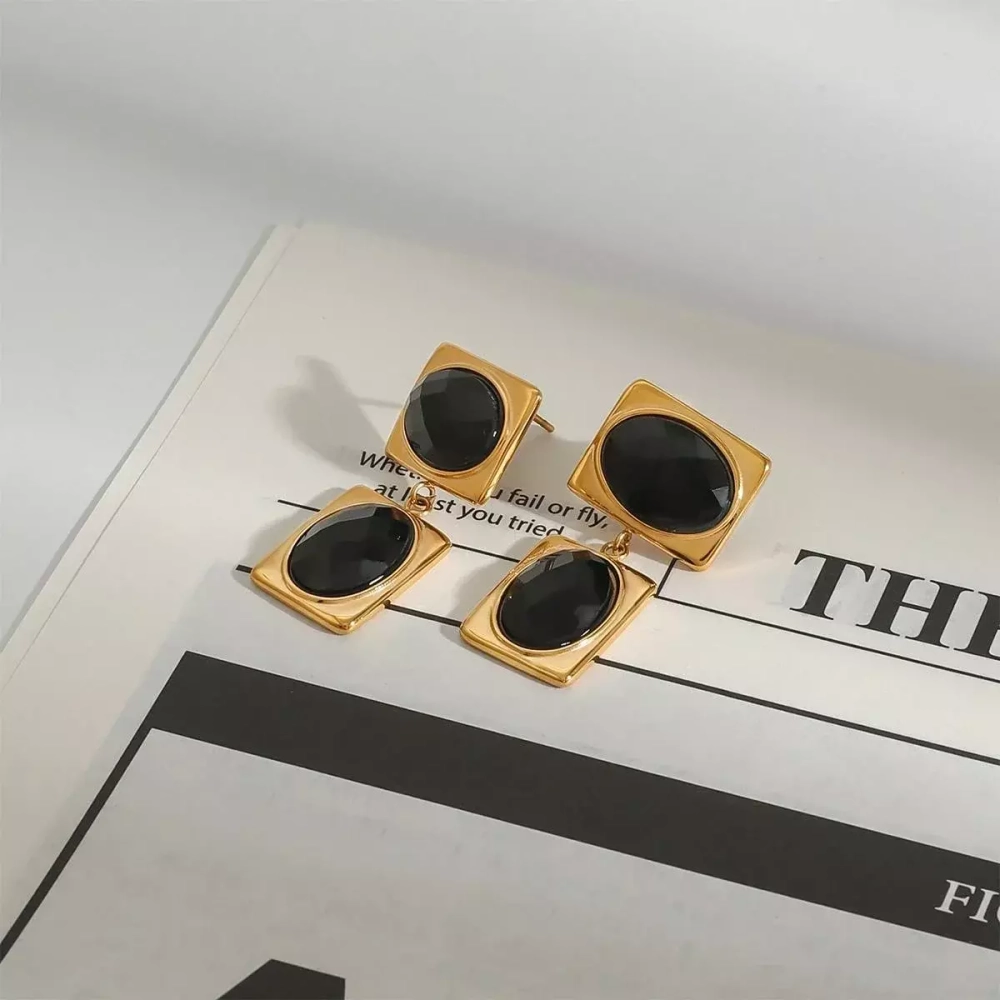 Серьги Геометрия,Золотые