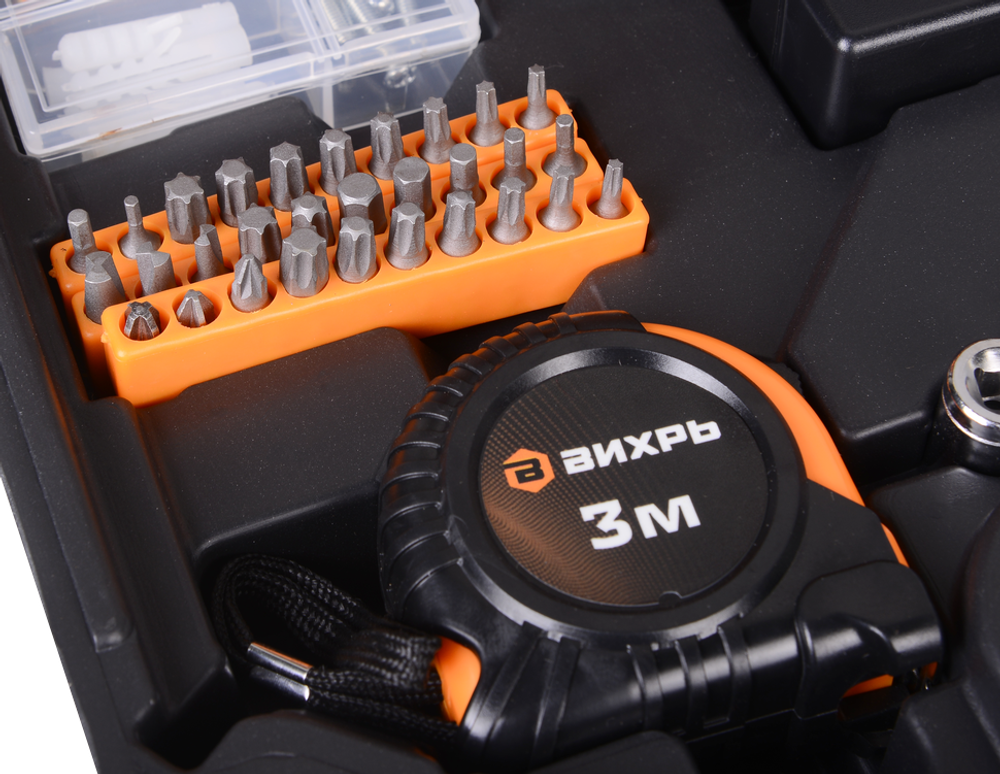 Дрель-шуруповерт Вихрь ДА-12Л-2КН с набором инструментов