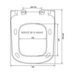 Сиденье д/унитаза  WAVE W-V-4dml  slim дюро/лифт/съем БЕЛЫЙ глянец (S20,Shift,Integra Square) 16