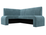 Диван кухонный угловой Кармен левый угол, Бирюзовый, Велюр, 126129L