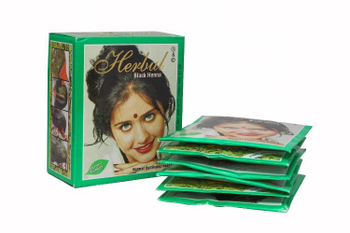 Краска на основе хны Herbul Henna Naturally Black Натуральный черный 6х10 г = 60 г