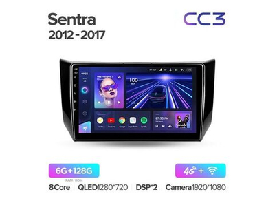 Магнитола Teyes CC3 6-128 Nissan Sentra B17 2012-2017 10.2"