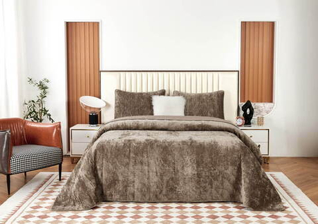 Покрывало 240x260 Sofi De MarkO Розалин цвета капучино