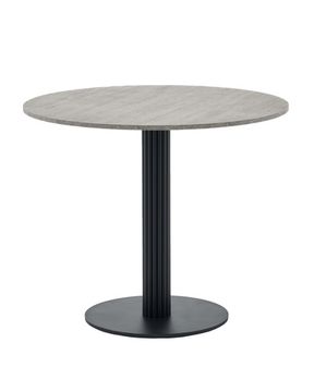 Стол круглый Фризбин D90, столешница МДФ сегни темный, основание металл черный