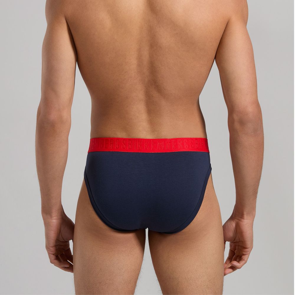 Мужские трусы брифы (белый, синий, черный) набор 3 в 1 Bikkembergs FASHION BICOLOR BKK1USP04TR