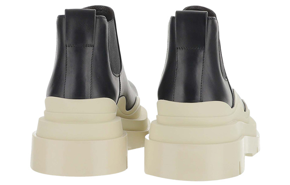 Bottega Veneta Tire Chelsea Ankle Length Chelsea Boots Men"s Beige Black