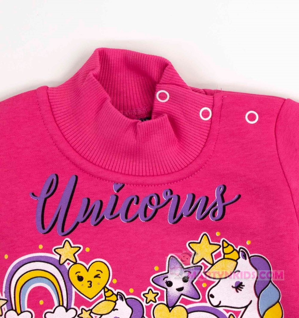 теплая водолазка Unicorns начес кнопки 4857