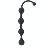 Чёрная анальная цепочка Four Beads Anal Black - 24 см. (Цвет: черный)