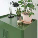 Шкаф с дверцами и ящиками - IKEA IDÅSEN/IDASEN/ИДОСЕН ИКЕА, 119х47х80 см, зеленый