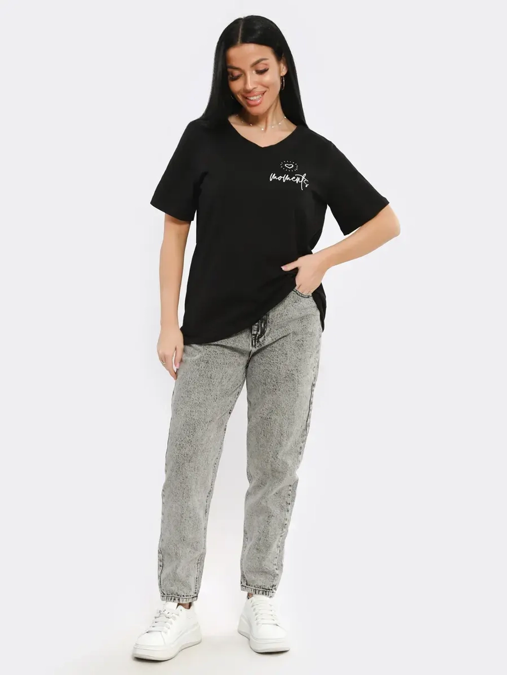 Футболка базовая женская большие размеры