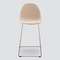 Полубарный стул Vid Soft 65 см, бежевый, ножки хром