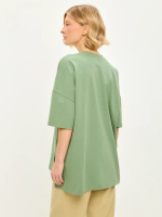 Футболка удлиненная с разрезами оверсайз