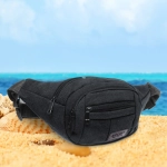 Сумка на пояс «Sport leader - Street Fashion», 4 кармана, цвет черный, 35*16*6см