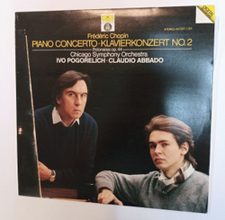 Винтажная виниловая пластинка LP Frederic Chopin ШопенChicago Symphony Orchestra, Ivo Pogorelich, Claudio Abbado, Piano Concerto, Klavierkonzert No. 2, Polonaise Op. 44 (Югославия 1983)