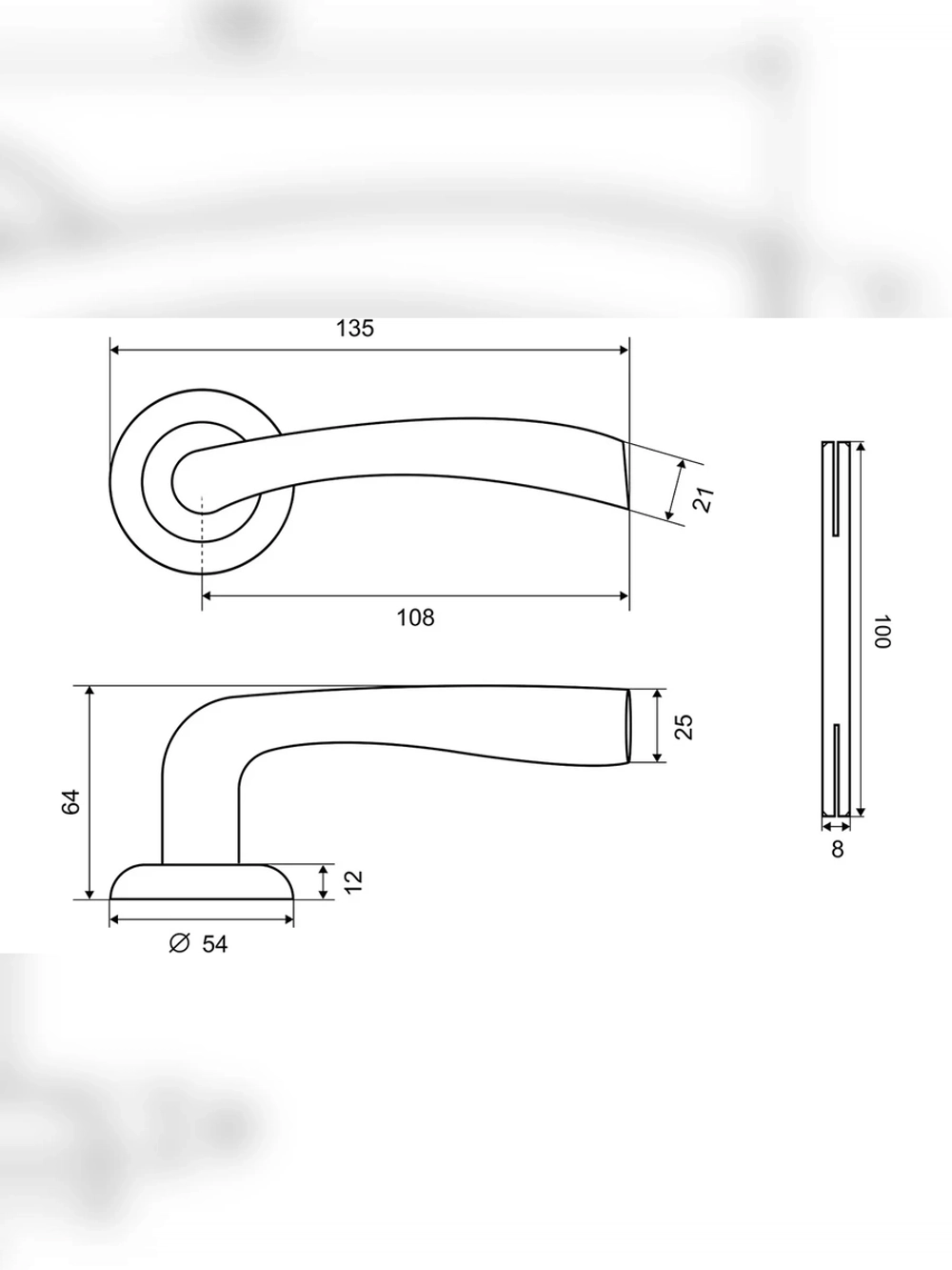 Комплект для двери Фабрика замков FZ SET 02L 100 SN/CP СТ-00001352