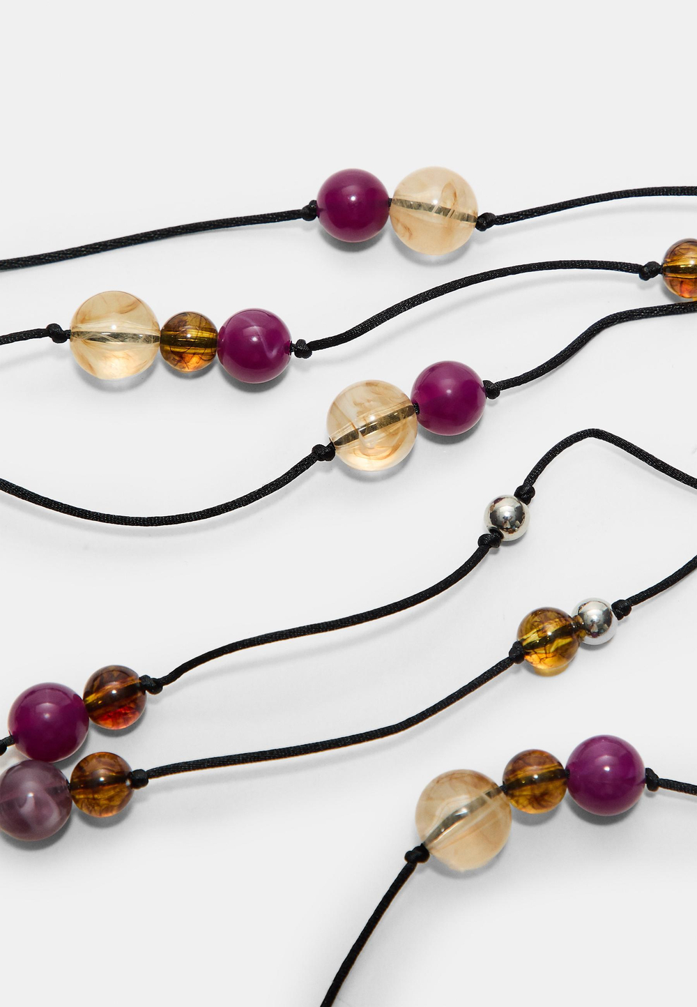 STRADIVARIUS Ожерелье из бисера, черный