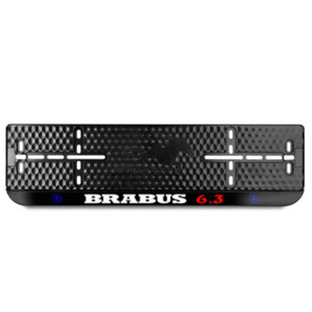 Номерные рамки на авто с LED подсветкой надписи BRABUS 6.3