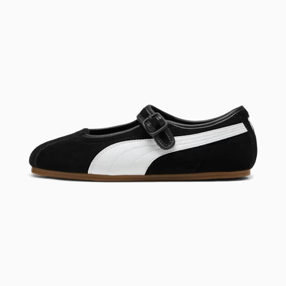 PUMA Кроссовки-балетки Tacklette, черный/белый