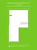 Натяжные потолки 1.2 м2, 6.6 м2