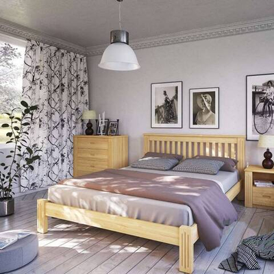 Кровать Pino Rino 2000 х 2000 сосна, без покраски