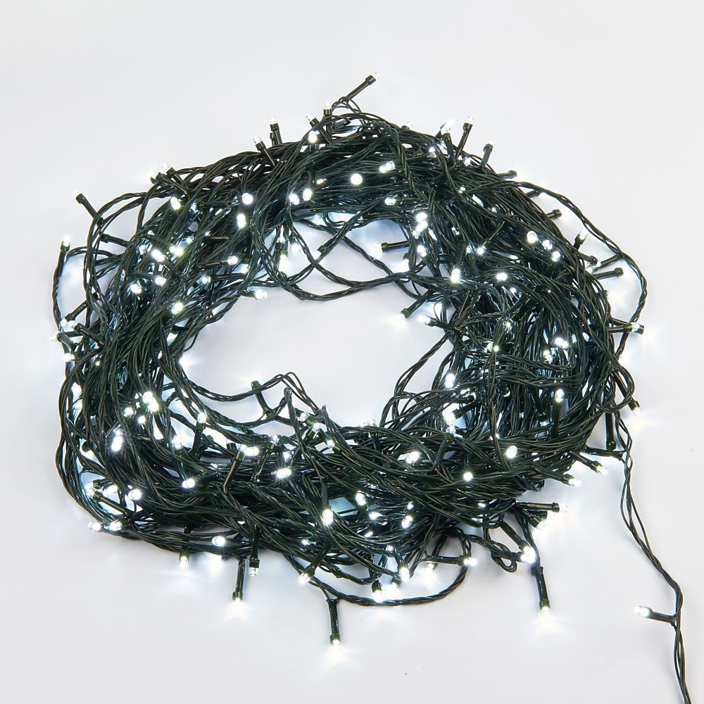 ULD-S5000-500-DGA WHITE IP20 Гирлянда светодиодная. 50м. 500 светодиодов. Белый свет. Провод зеленый. ТМ Uniel