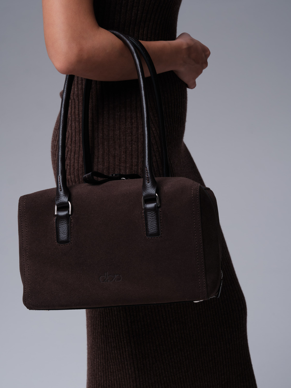 Замшевая сумка DBR 31333 темно-коричневый велюр