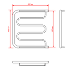 Полотенцесушитель MIXLINE SIMPLE PM1 60х60 1'' ПОЛКА