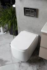 Унитаз Boheme Mane 970-SET-W безободковый, с крышкой микролифт, белый глянцевый
